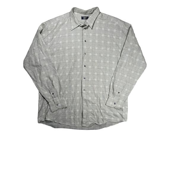 Gitman Bros Button Up Mens Size XL Long Sleeve Vintage Grey Checkered - Picture 1 of 6